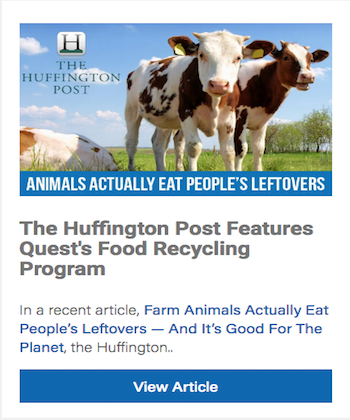 Huffington Post Features Quest Food Waste Recycling Article