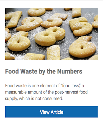 Food Waste By The Numbers